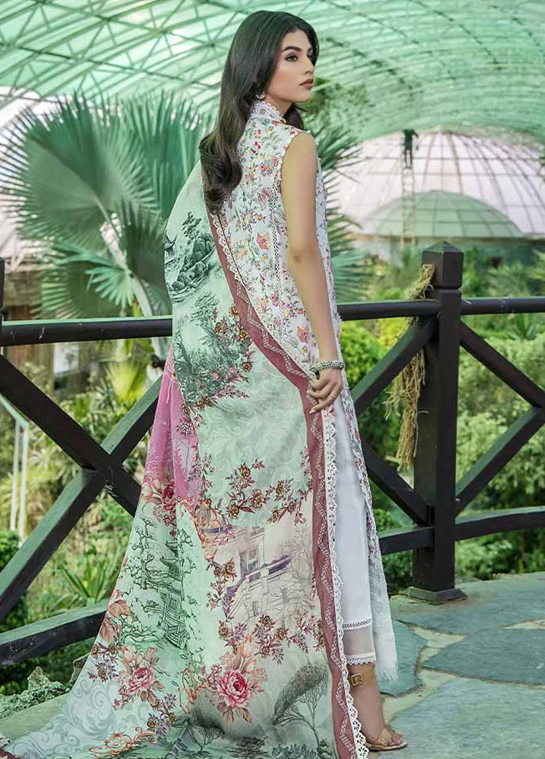 Malook By Shazia Ovais Embroidered Lawn Suit Unstitched 3 Piece MLK24S MILL-001 Kashish - Summer Collection