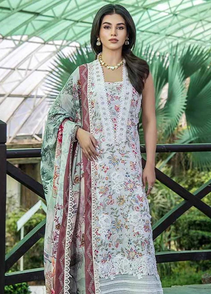 Malook By Shazia Ovais Embroidered Lawn Suit Unstitched 3 Piece MLK24S MILL-001 Kashish - Summer Collection