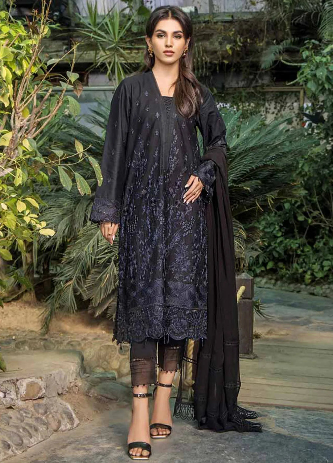 Malook By Shazia Ovais Embroidered Lawn Suit Unstitched 3 Piece MLK24S MILL-0011 Koil - Summer Collection