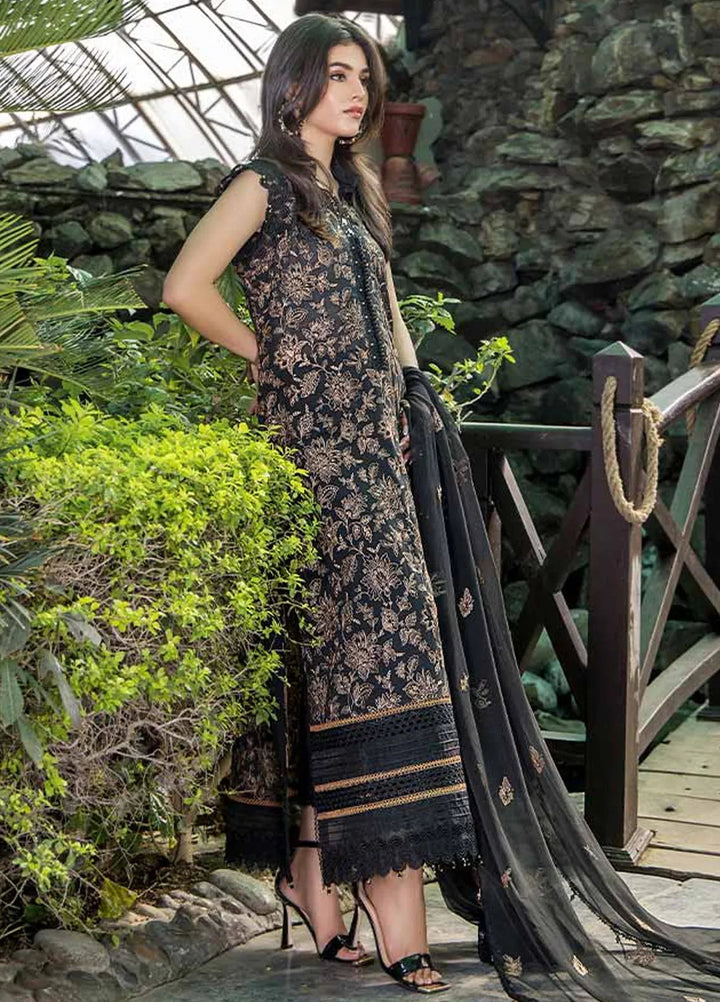 Malook By Shazia Ovais Embroidered Lawn Suit Unstitched 3 Piece MLK24S MILL-002 Mahay - Summer Collection