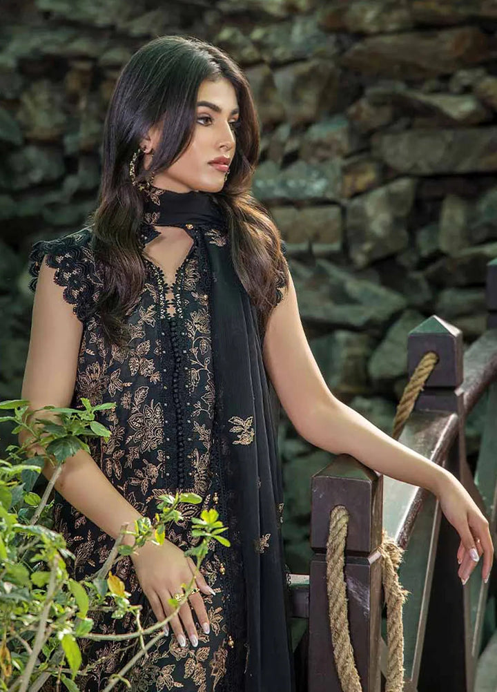 Malook By Shazia Ovais Embroidered Lawn Suit Unstitched 3 Piece MLK24S MILL-002 Mahay - Summer Collection