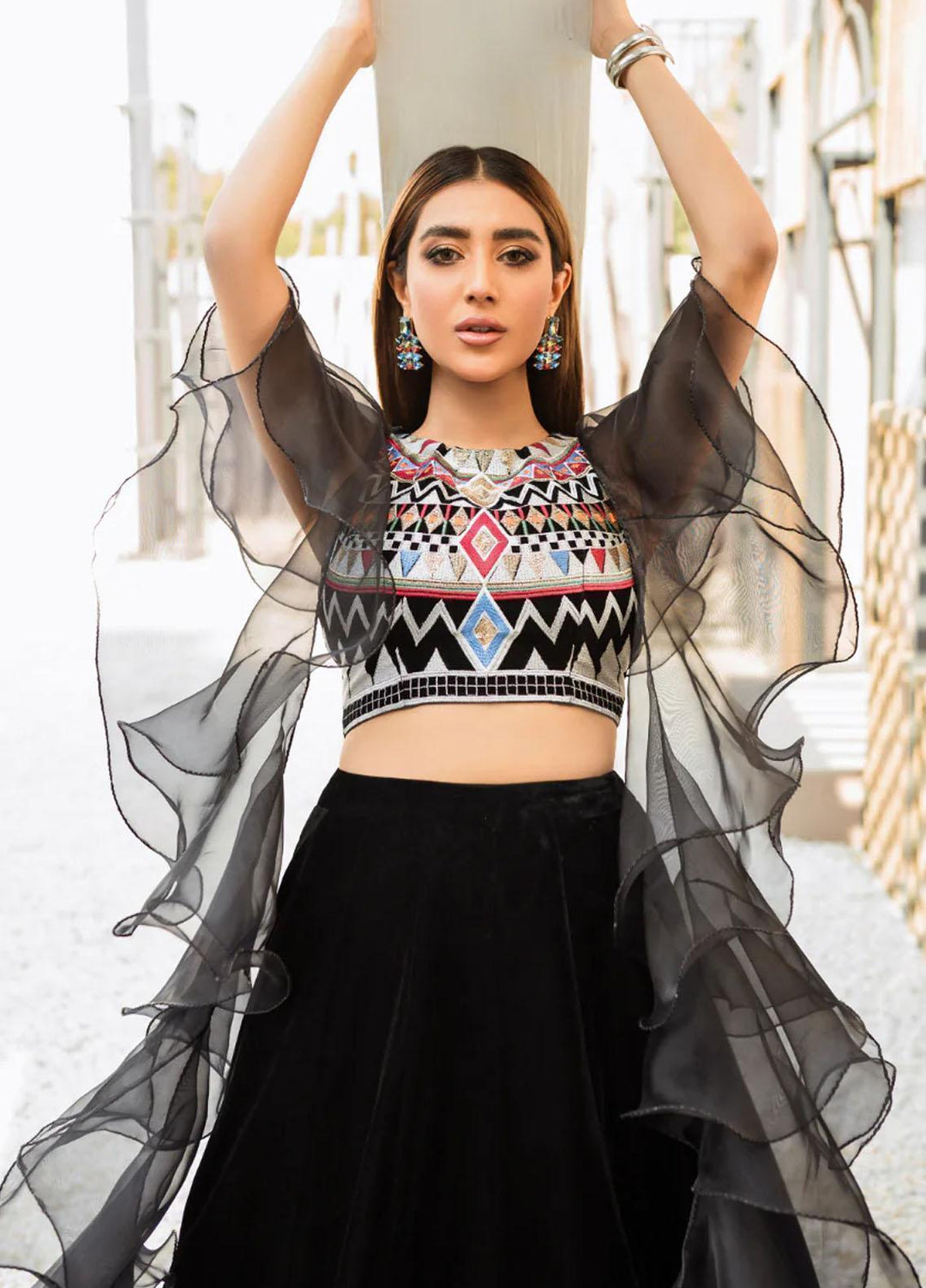 Malook By Shazia Ovais Pret Embroidered Velvet 3 Piece Suit MLK23V Miras