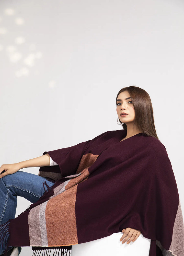 Manahils Polyester Luxury Cape Shawl 010