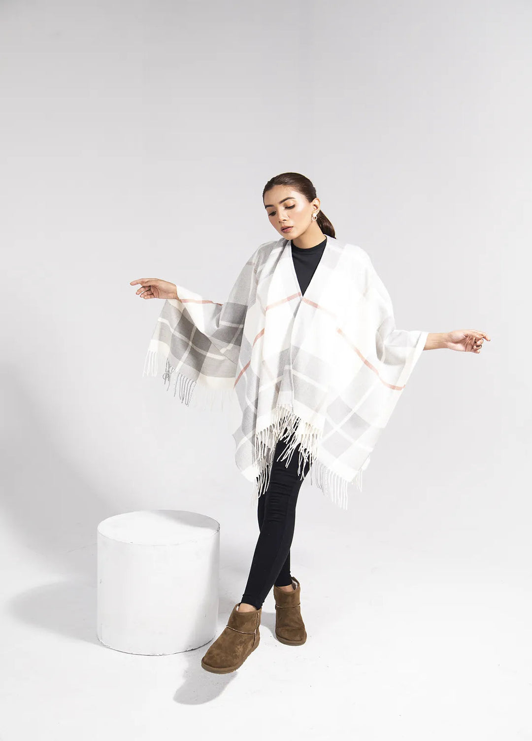 Manahils Polyester Luxury Cape Shawl 013