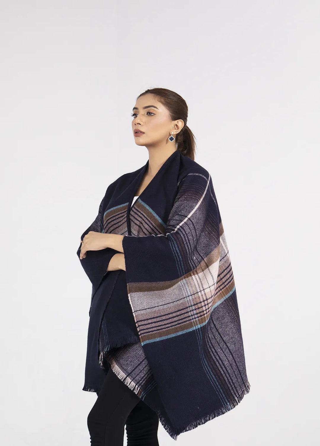 Manahils Polyester Luxury Cape Shawl 016