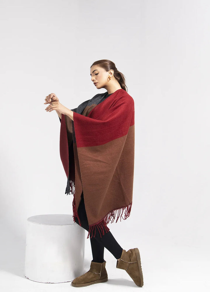 Manahils Polyester Luxury Cape Shawl 018