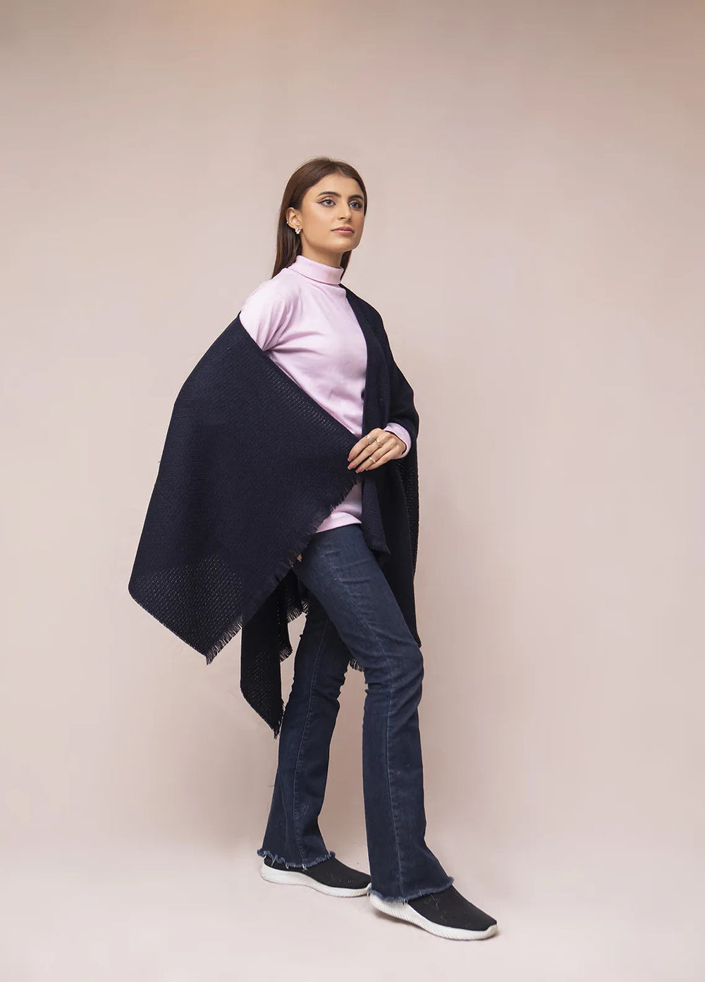 Manahils Polyester Luxury Cape Shawl 021