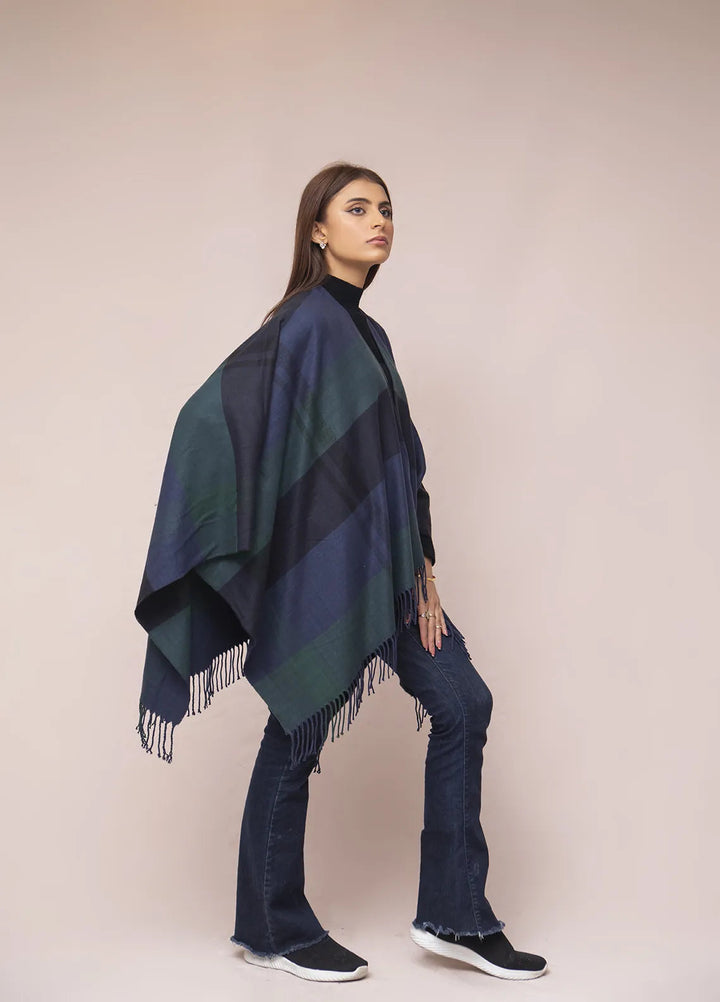 Manahils Polyester Luxury Cape Shawl 022