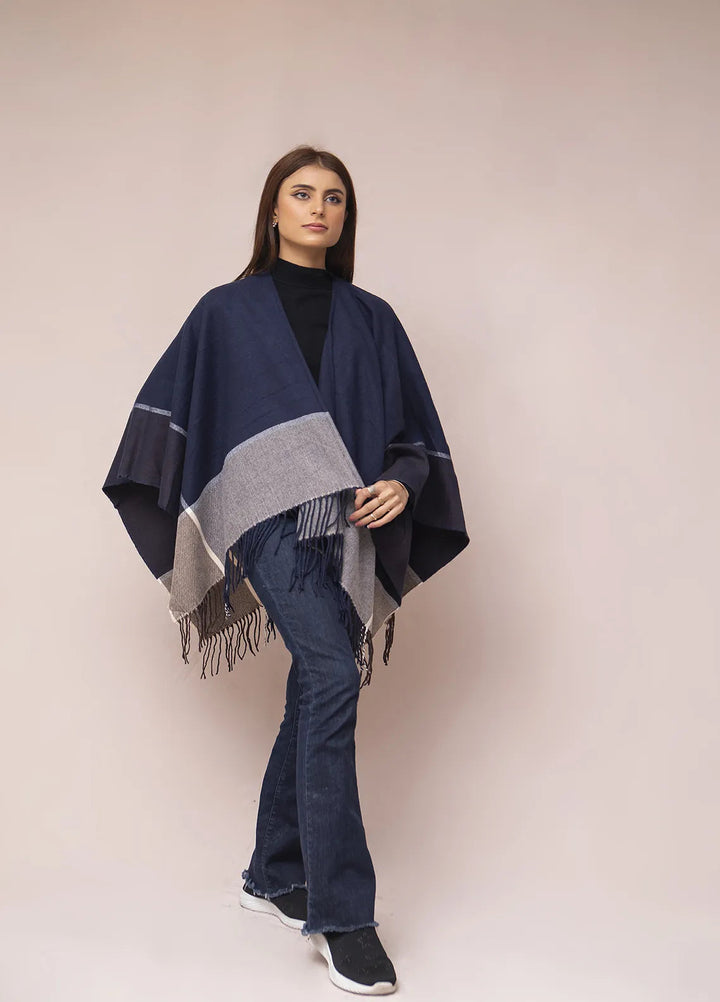 Manahils Polyester Luxury Cape Shawl 024