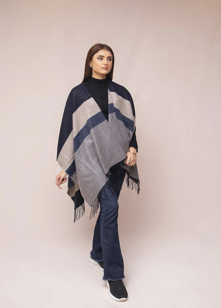 Manahils Polyester Luxury Cape Shawl 026