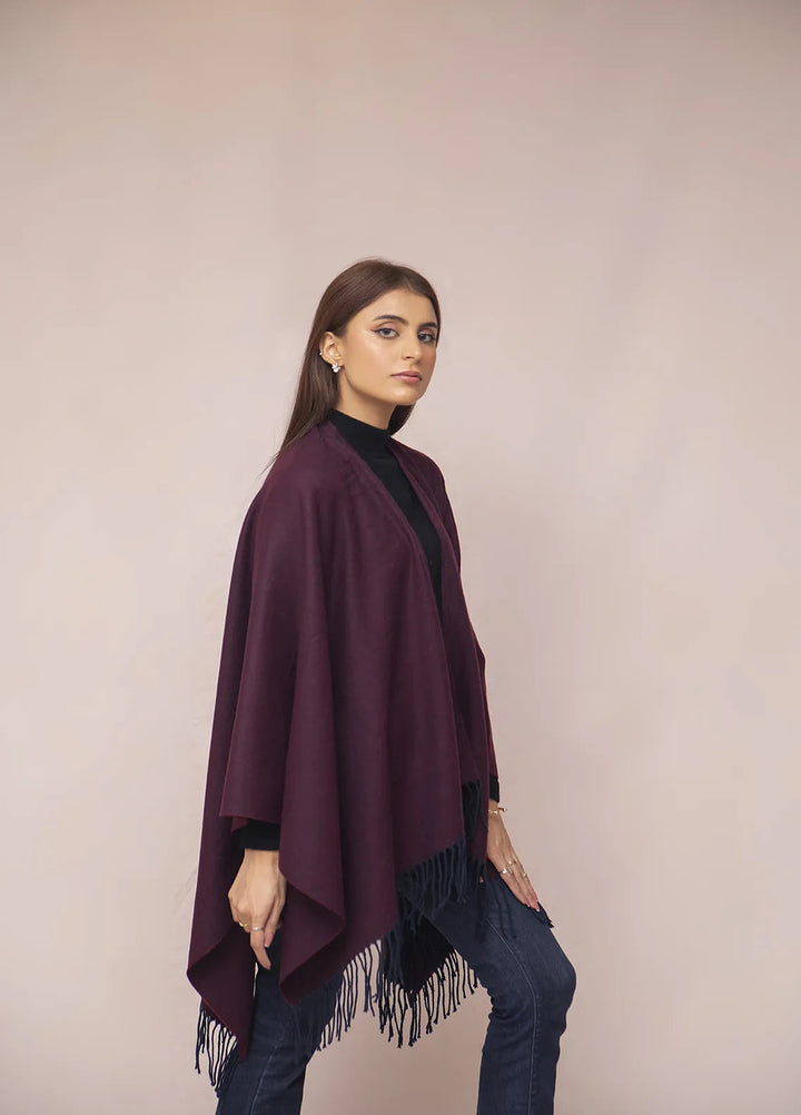 Manahils Polyester Luxury Cape Shawl 027