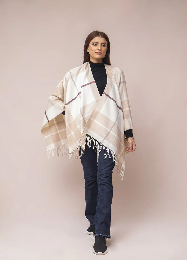 Manahils Polyester Luxury Cape Shawl 029