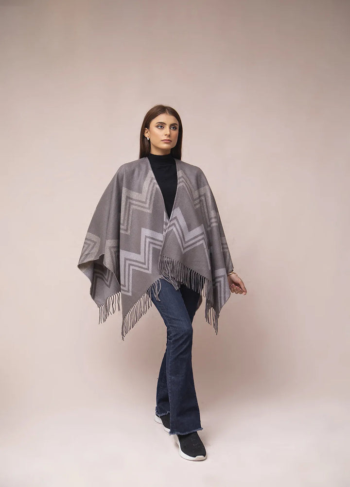 Manahils Polyester Luxury Cape Shawl 031
