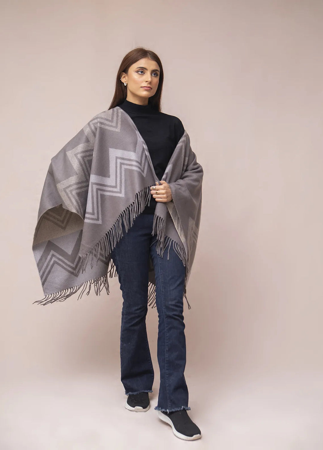 Manahils Polyester Luxury Cape Shawl 031