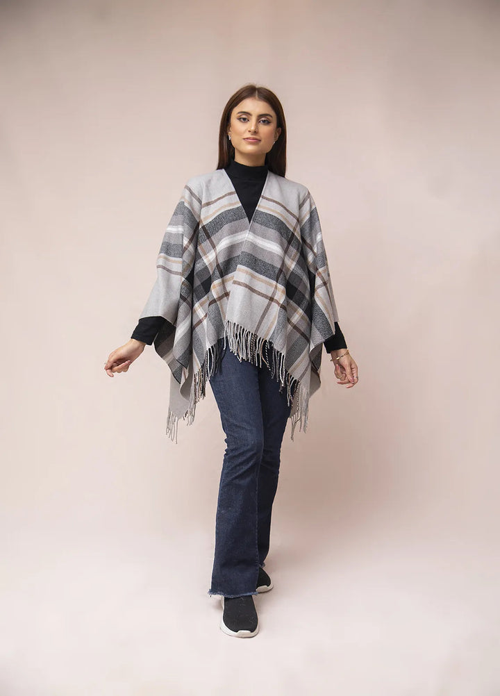 Manahils Polyester Luxury Cape Shawl 035