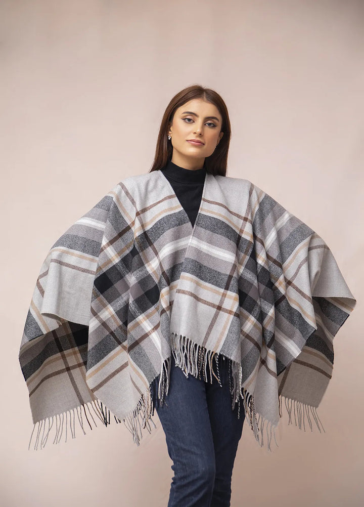 Manahils Polyester Luxury Cape Shawl 035