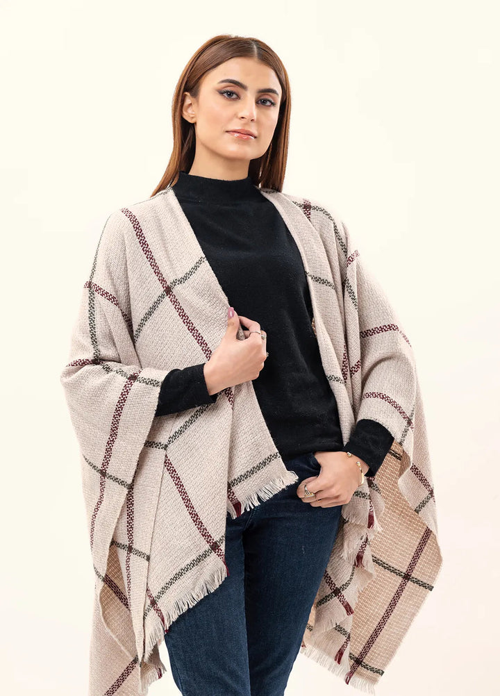 Manahils Polyester Luxury Cape Shawl 037