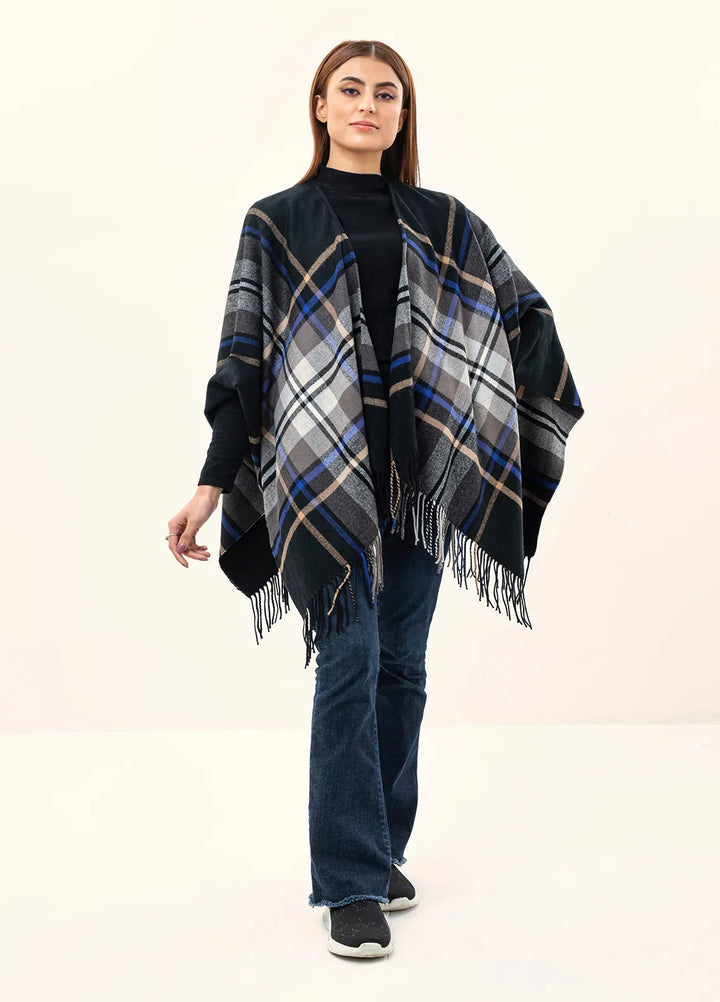 Manahils Polyester Luxury Cape Shawl 038