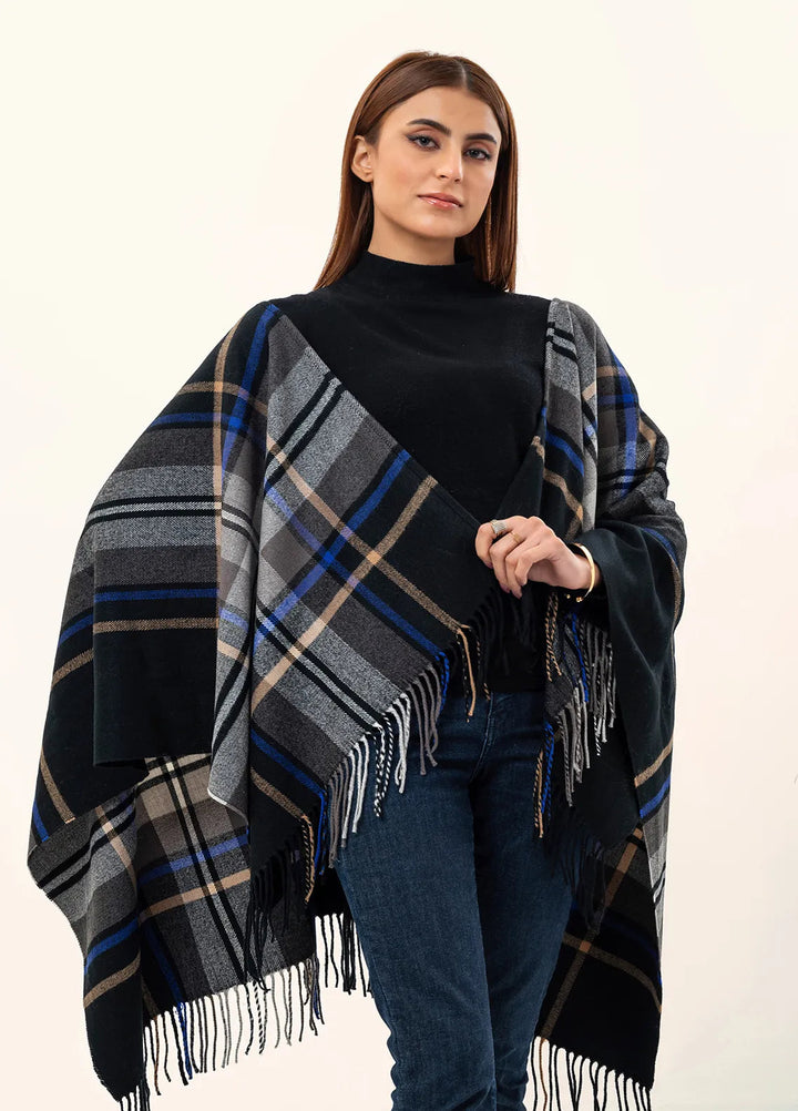 Manahils Polyester Luxury Cape Shawl 038