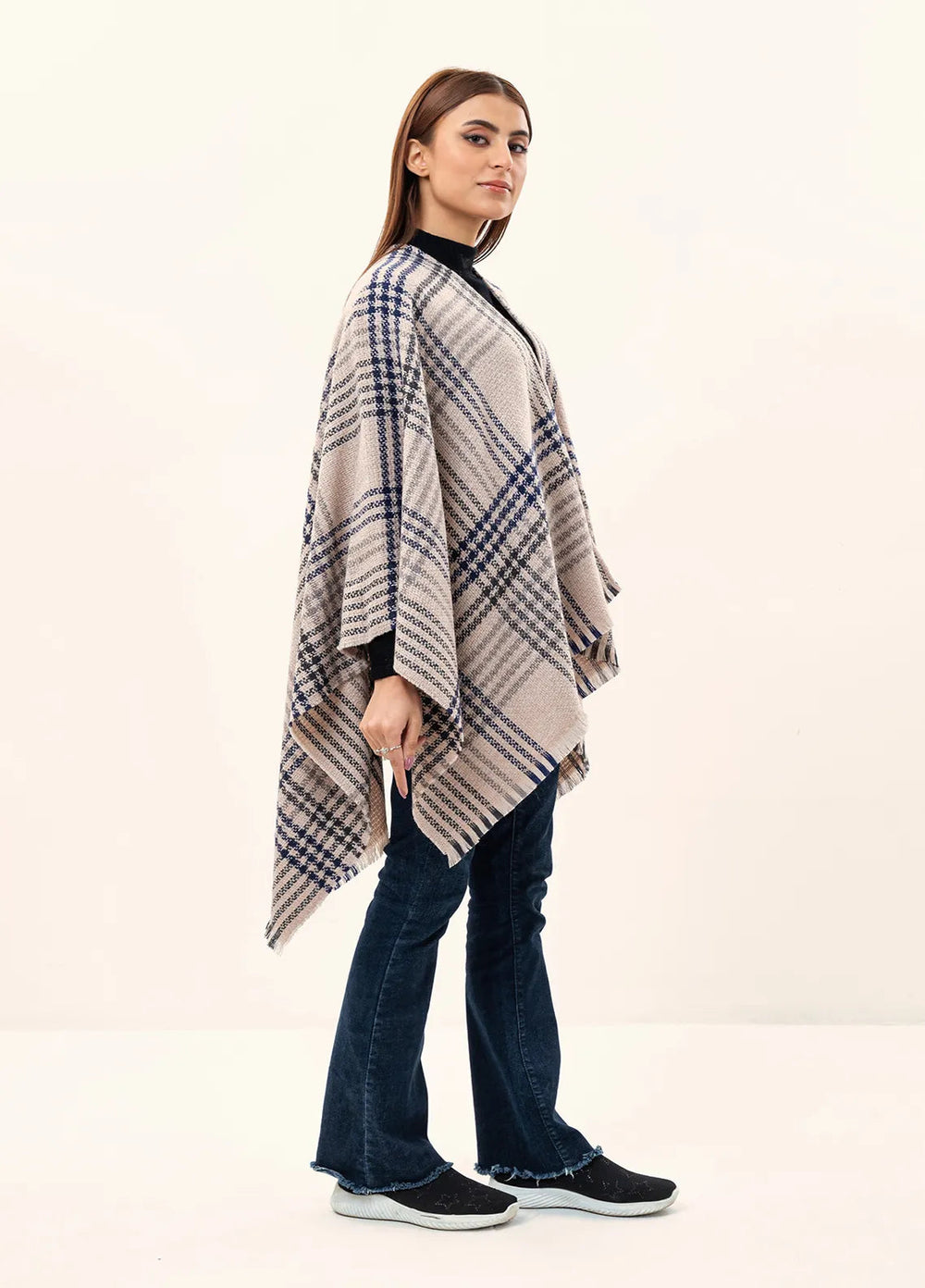 Manahils Polyester Luxury Cape Shawl 039