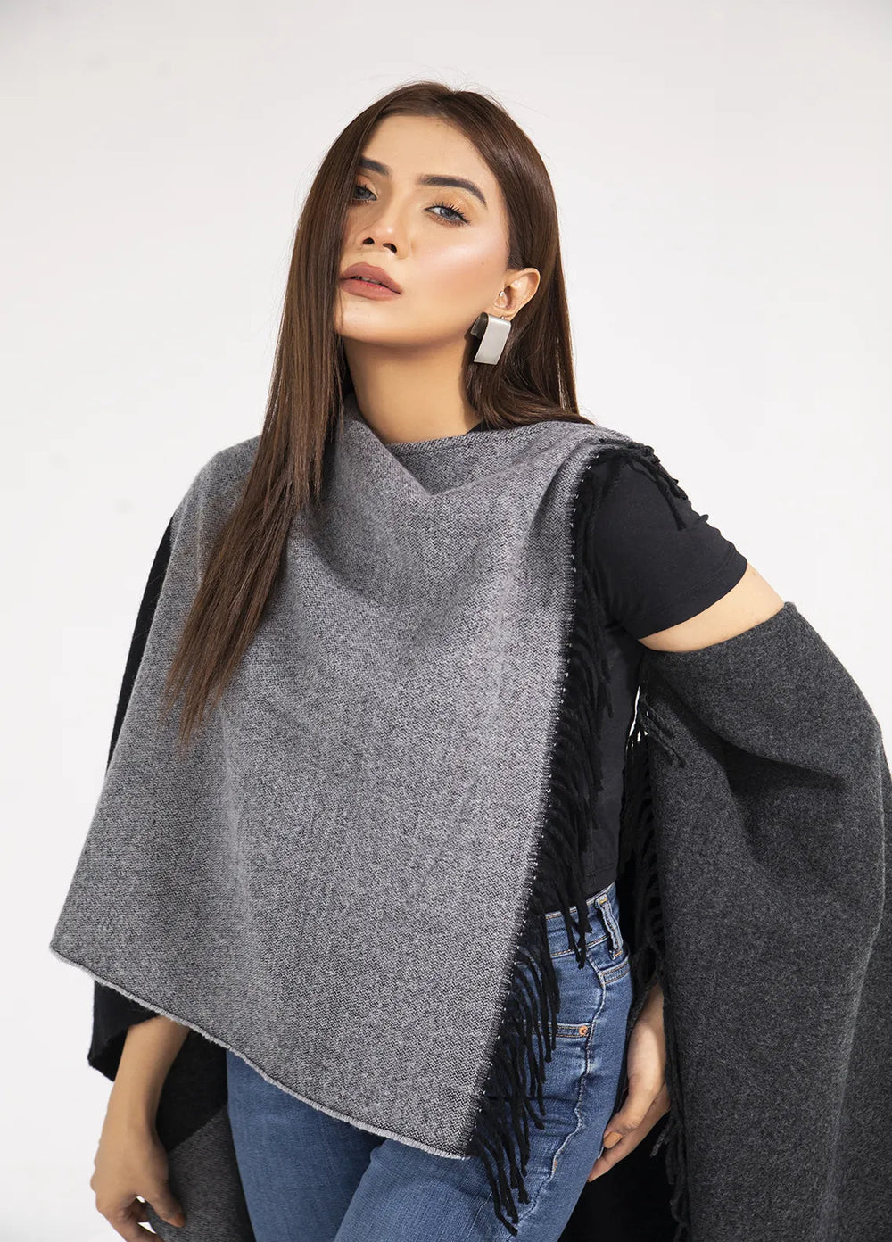 Manahils Polyester Luxury Cape Shawl 03