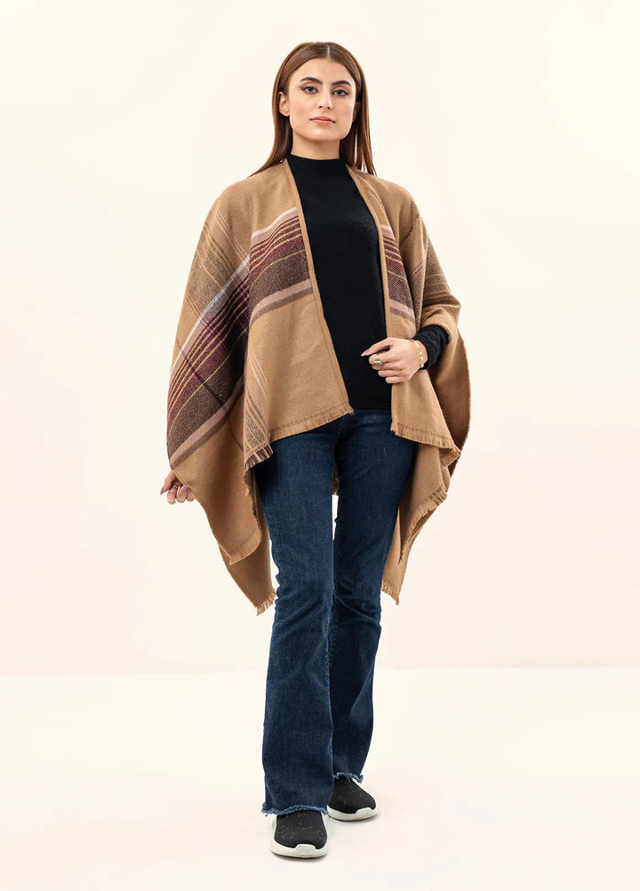 Manahils Polyester Luxury Cape Shawl 041