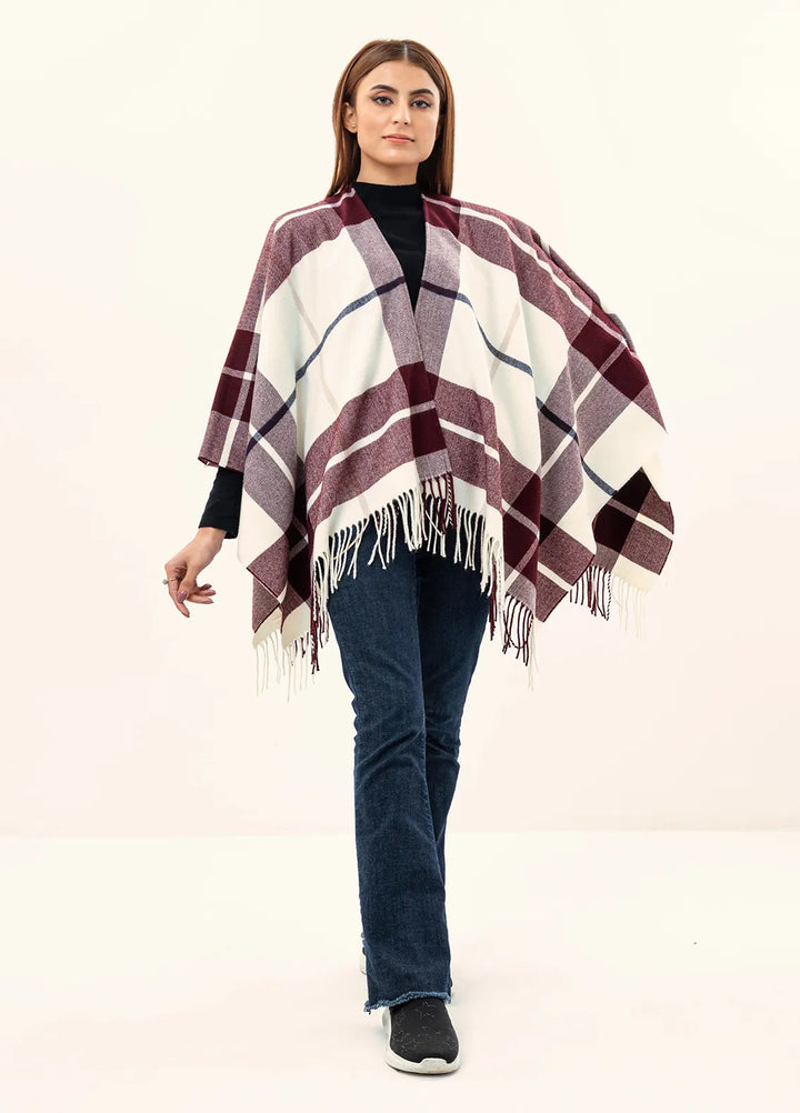 Manahils Polyester Luxury Cape Shawl 043