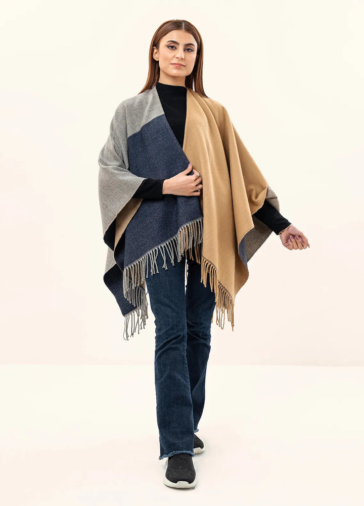 Manahils Polyester Luxury Cape Shawl 045