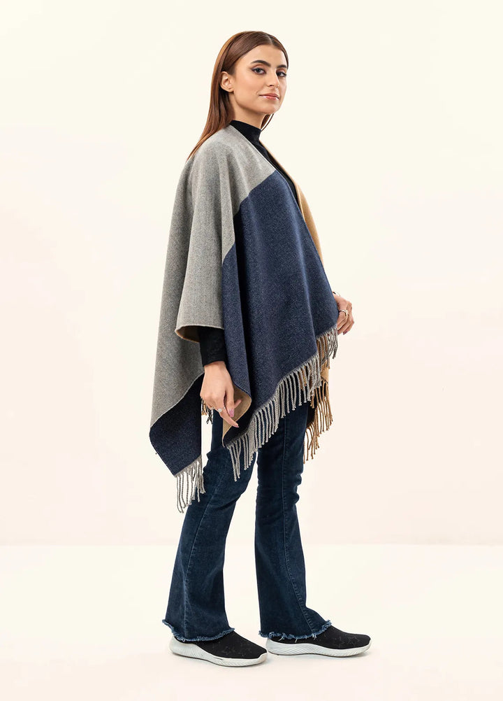 Manahils Polyester Luxury Cape Shawl 045