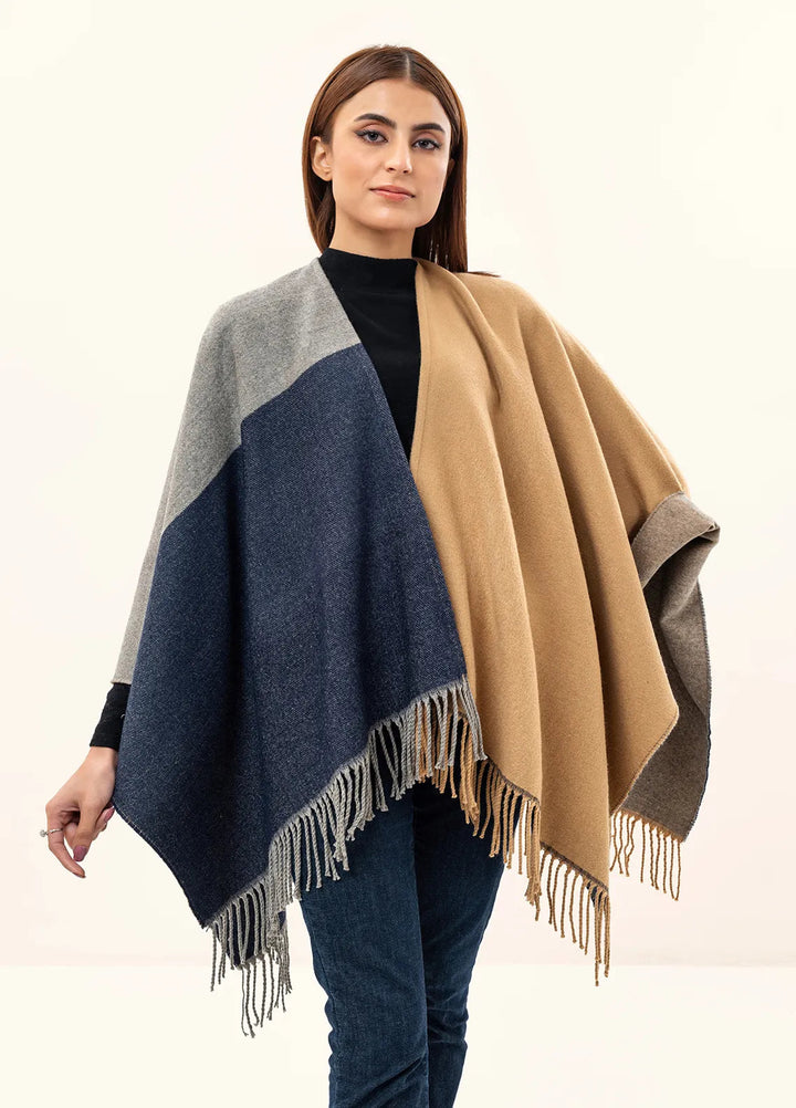 Manahils Polyester Luxury Cape Shawl 045