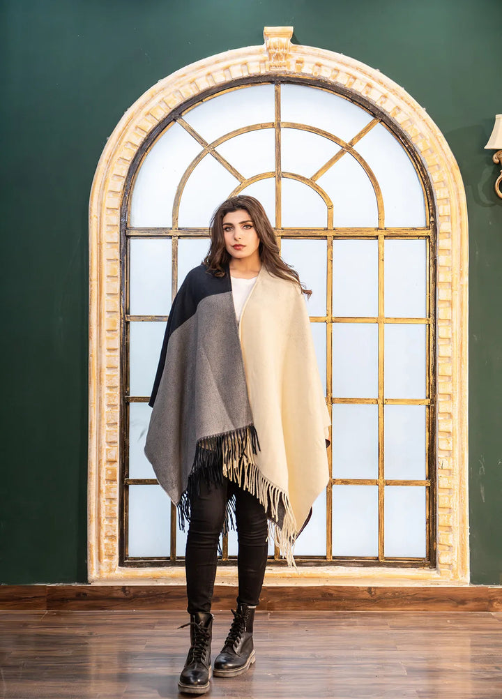 Manahils Polyester Luxury Cape Shawl 046