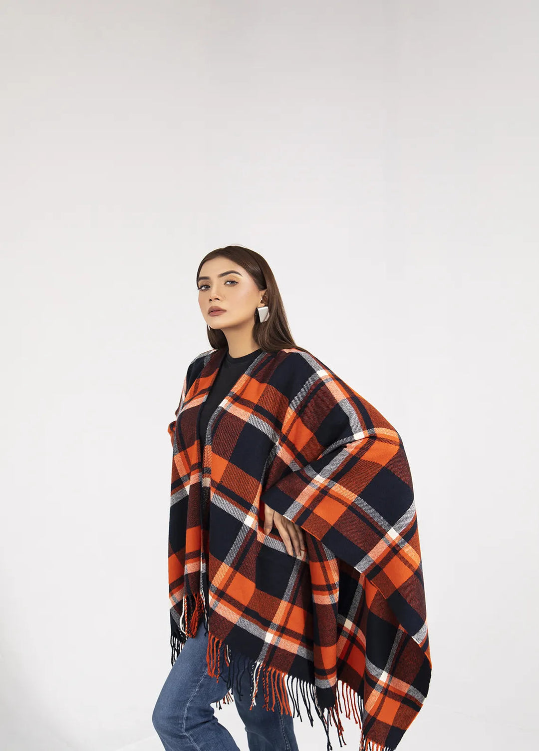 Manahils Polyester Luxury Cape Shawl 04