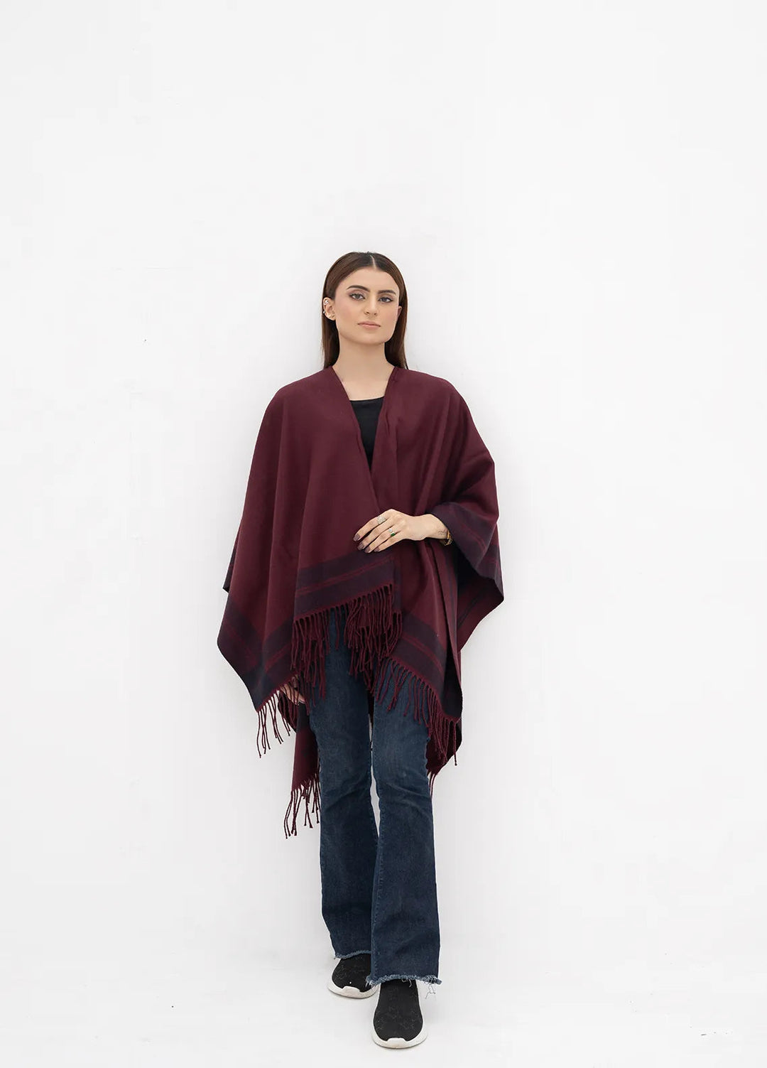 Manahils Polyester Luxury Cape Shawl 050