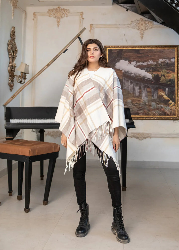 Manahils Polyester Luxury Cape Shawl 052