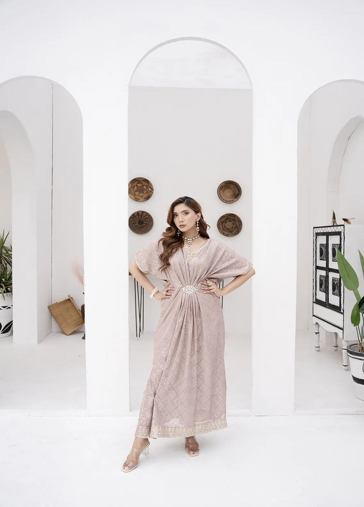 Manahils Pret Embroidered Chiffon 2 Piece Suit Wa 03-Lilac