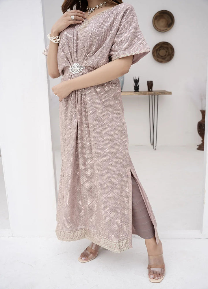 Manahils Pret Embroidered Chiffon 2 Piece Suit Wa 03-Lilac