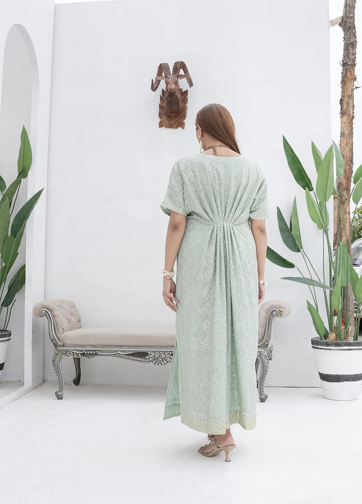 Manahils Pret Embroidered Chiffon 2 Piece Suit Wa 03-Pastel Green