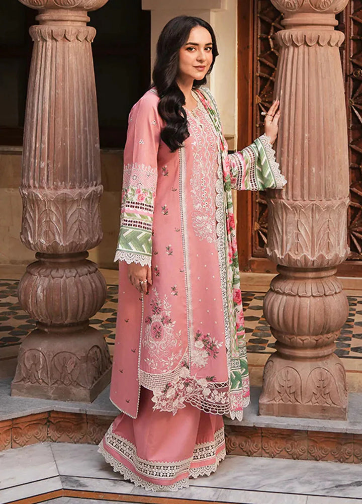 Manara Embroidered Karandi Suit Unstitched 3 Piece MVK-01 Blush - Winter Collection