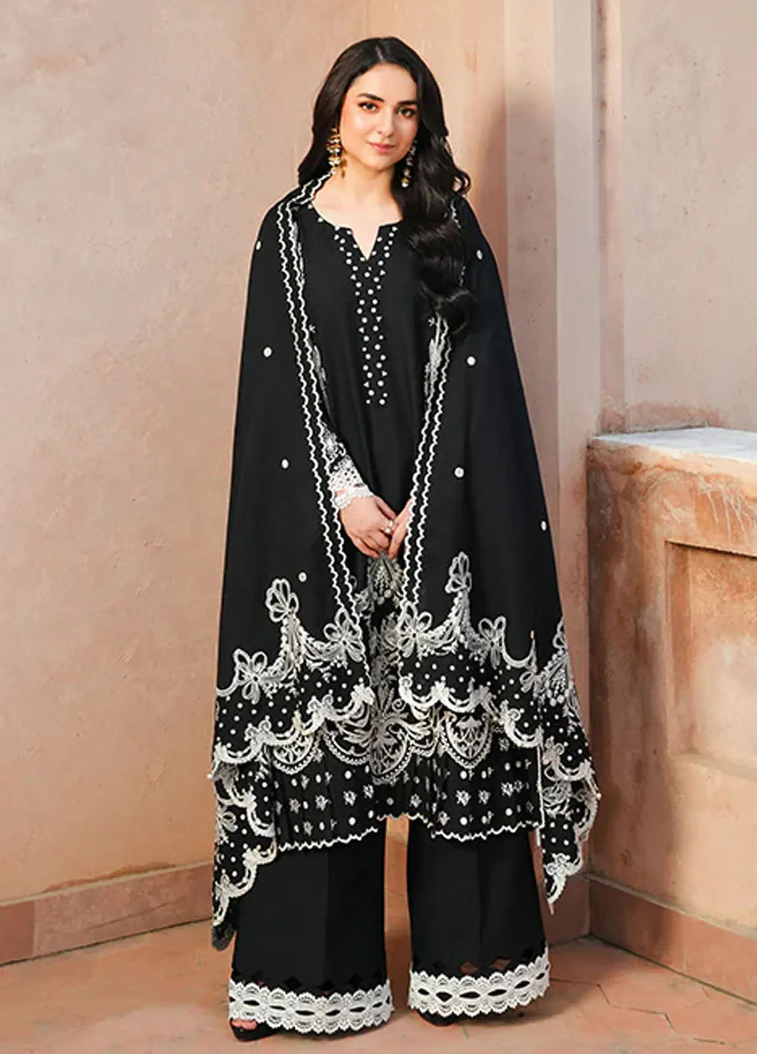 Manara Embroidered Karandi Suit Unstitched 3 Piece MVK-03 Luna - Winter Collection