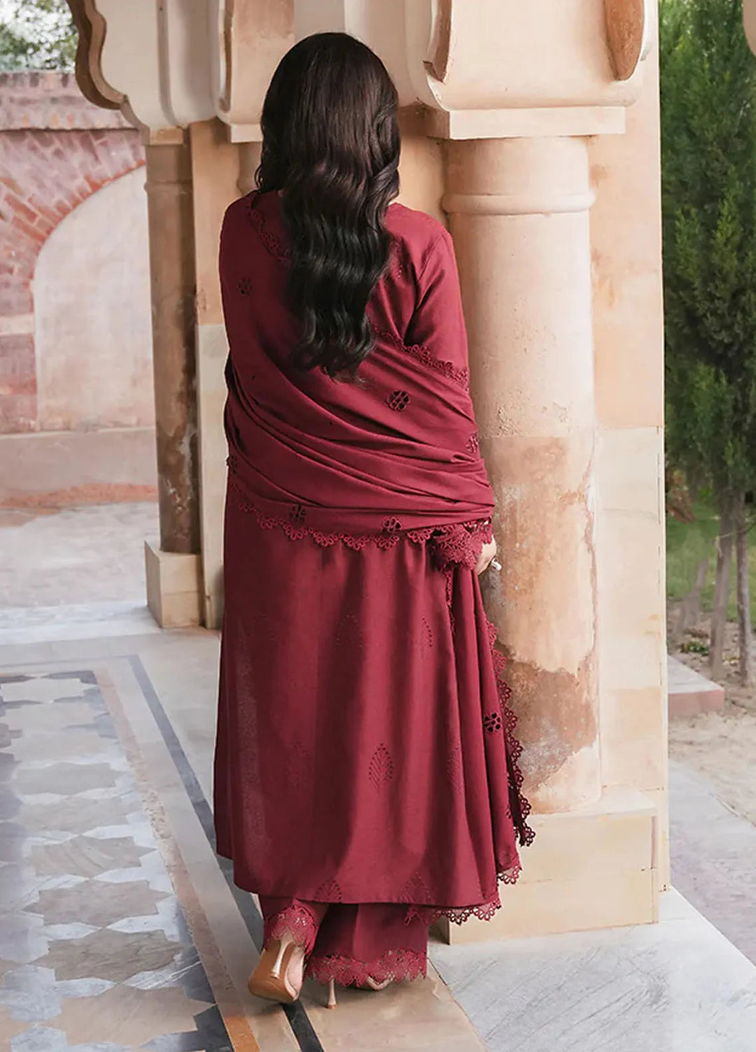 Manara Embroidered Karandi Suit Unstitched 3 Piece MVK-05 Gulaal - Winter Collection