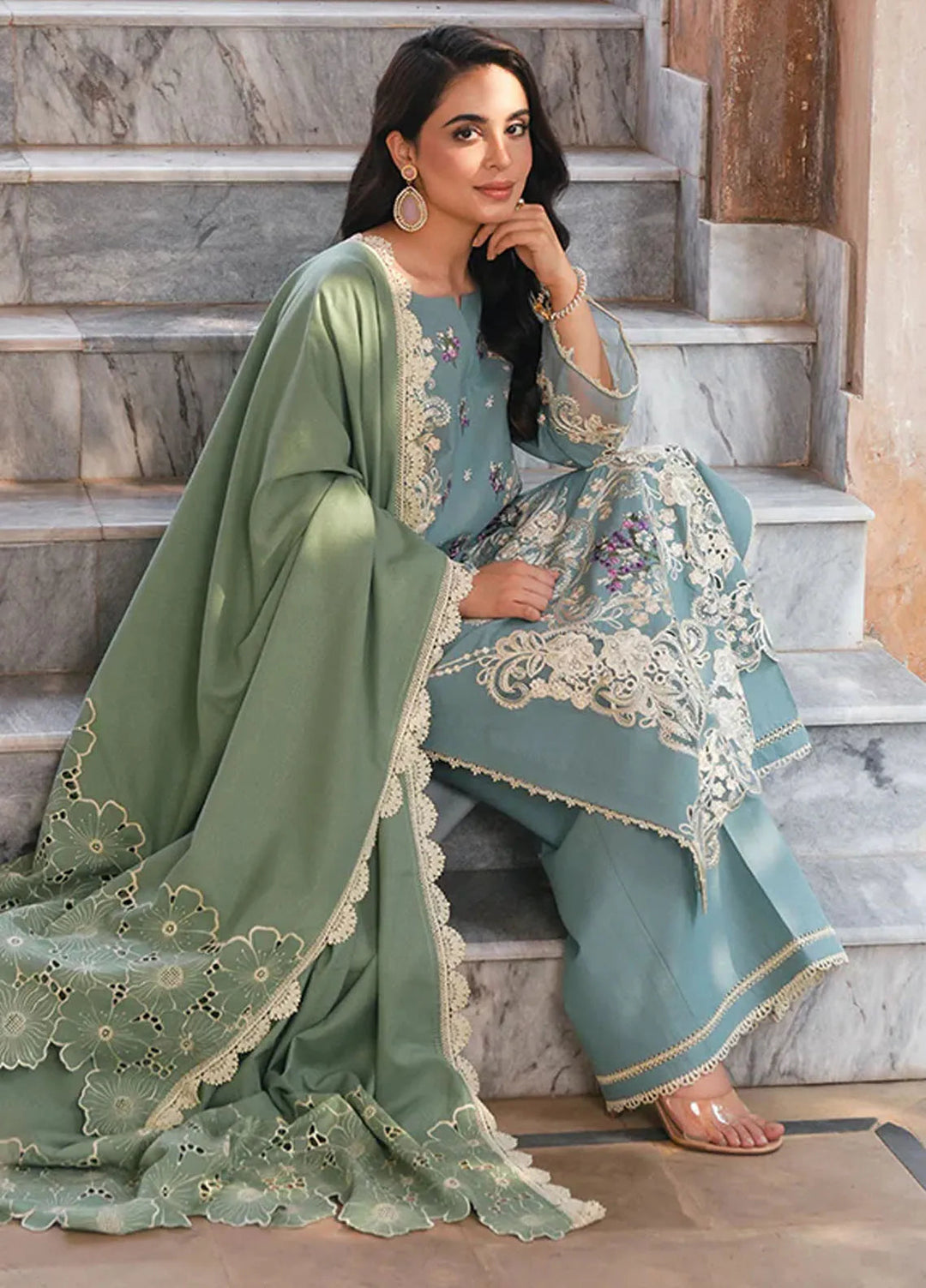 Manara Embroidered Karandi Suit Unstitched 3 Piece MVK-07 Nisa - Winter Collection