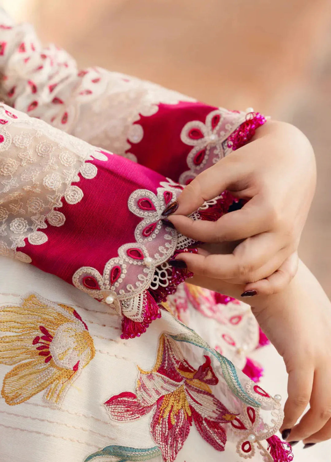 Manara Embroidered Khaddar Suit Unstitched 3 Piece MNA24LW LW-03 Phulkari - Winter Collection