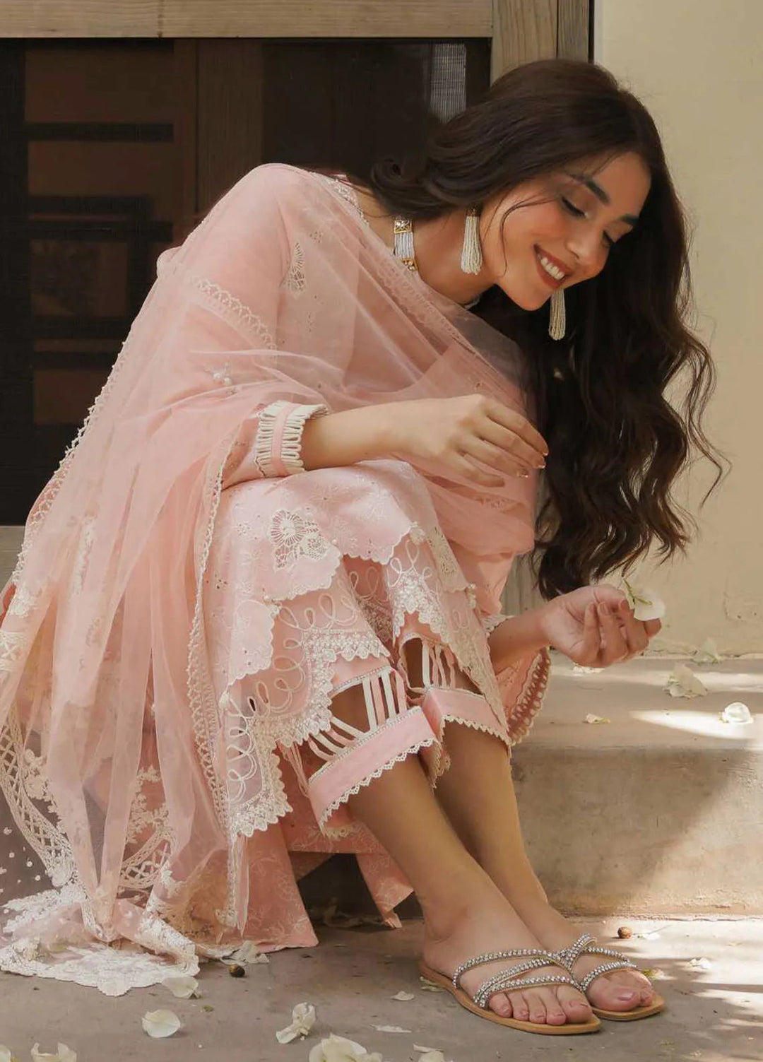 Manara Embroidered Lawn Suit Unstitched 3 Piece MNA24L ML-02 Primrose - Luxury Collection