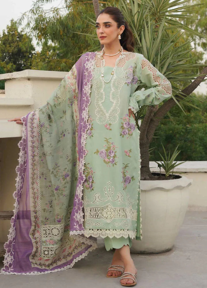 Manara Embroidered Lawn Suit Unstitched 3 Piece MNA24L ML-03 Amalia - Luxury Collection