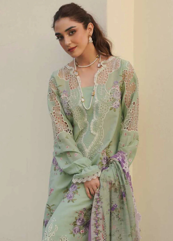 Manara Embroidered Lawn Suit Unstitched 3 Piece MNA24L ML-03 Amalia - Luxury Collection