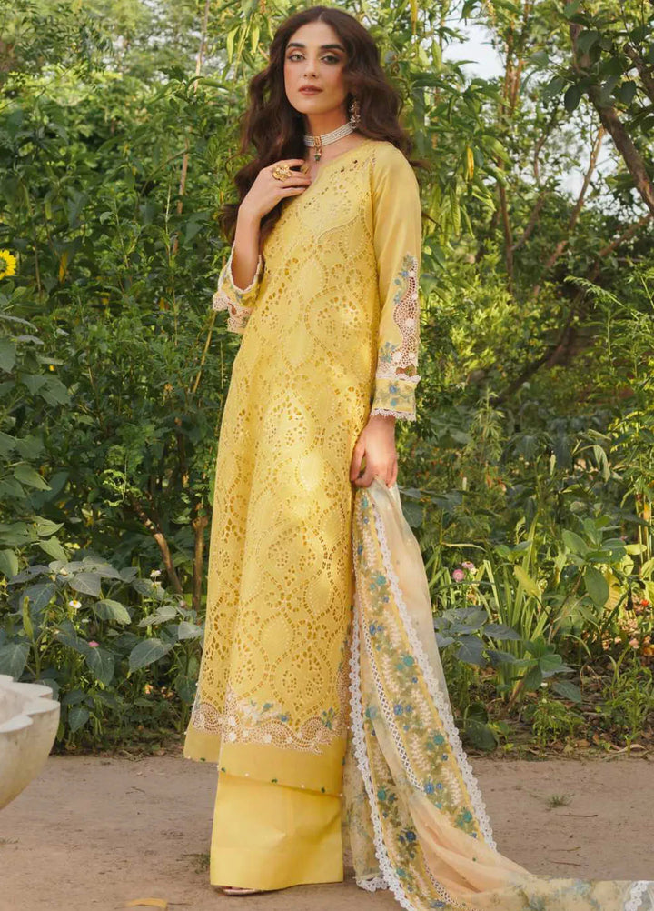 Manara Embroidered Lawn Suit Unstitched 3 Piece MNA24L ML-05 Nehaal - Luxury Collection