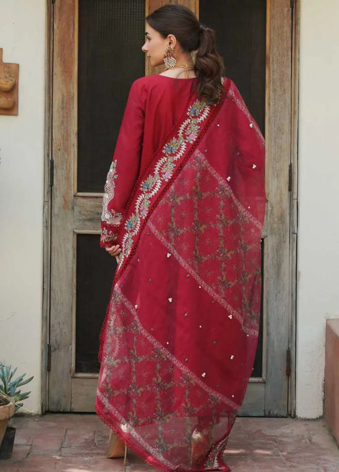 Manara Embroidered Lawn Suit Unstitched 3 Piece MNA24L ML-06 Mahay - Luxury Collection