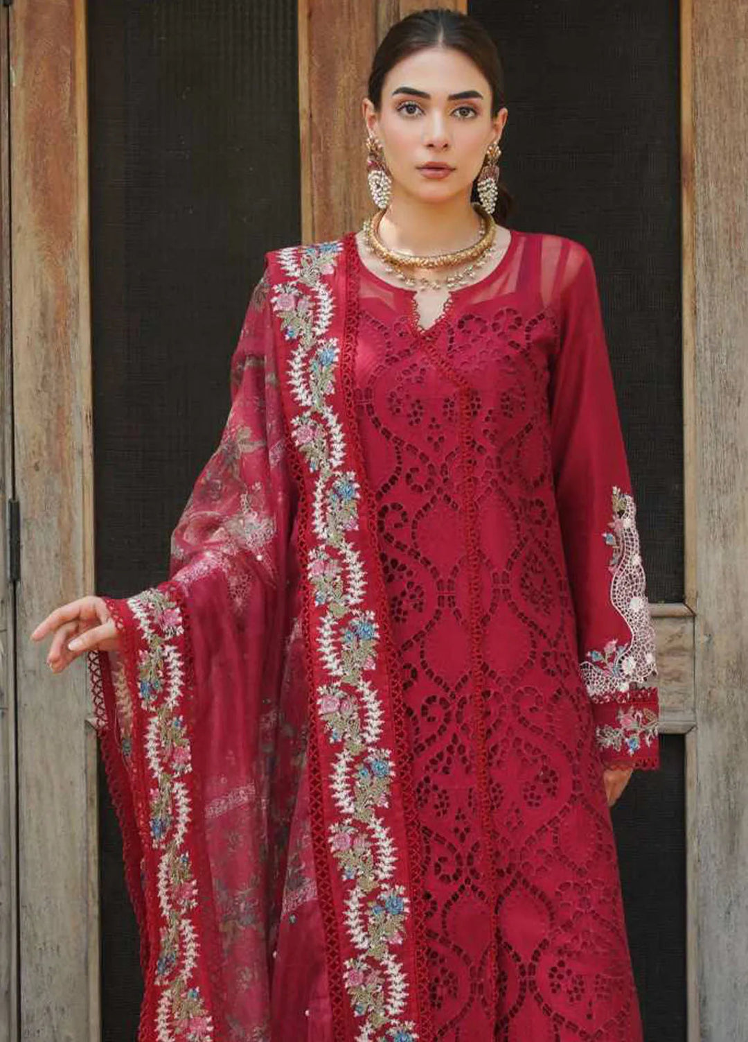 Manara Embroidered Lawn Suit Unstitched 3 Piece MNA24L ML-06 Mahay - Luxury Collection