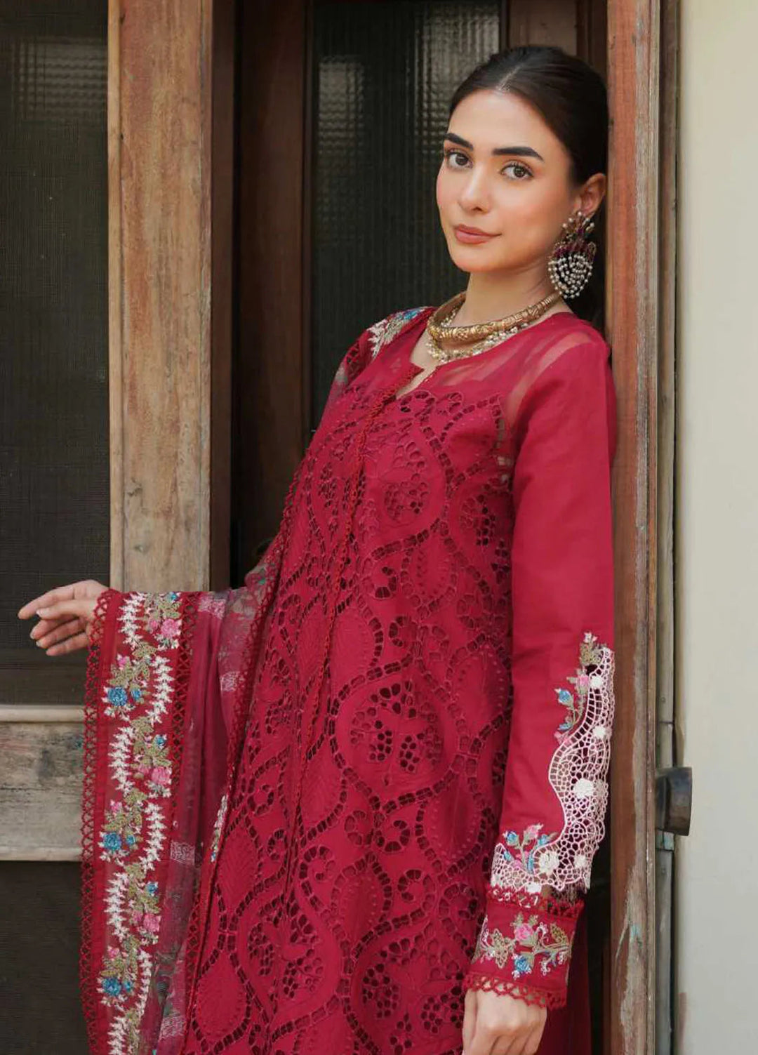 Manara Embroidered Lawn Suit Unstitched 3 Piece MNA24L ML-06 Mahay - Luxury Collection