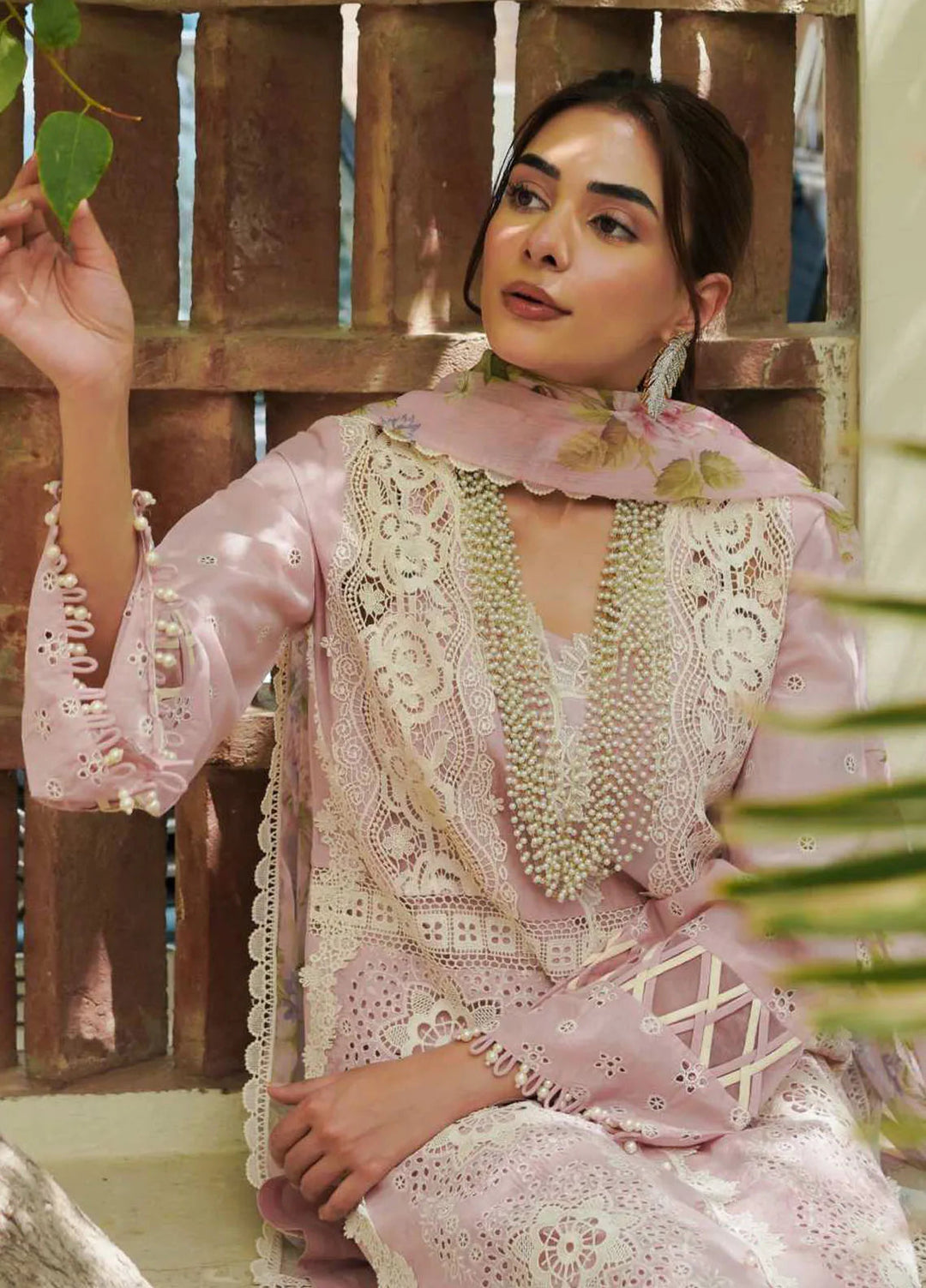 Manara Embroidered Lawn Suit Unstitched 3 Piece MNA24L ML-08 Rozay - Luxury Collection